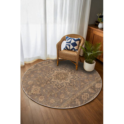 Tapis brun en coton et polyester à imprimé numérique Nouvelle Collection Nouvelle Collection