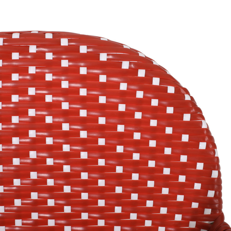 Extérieur et aluminium français, rouge, siège de 29,5 po, rouille, jardin et partie de 2 pour utilisation, aluminium, preuve, caractéristique