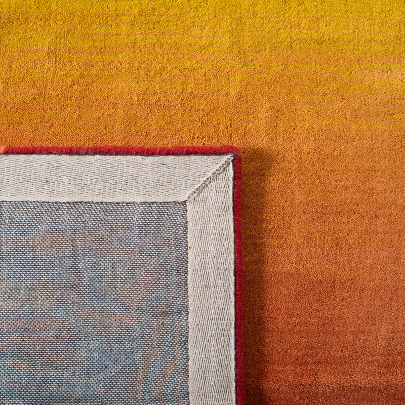 Manhattan Hand Loomed Wool And Cotton With Latex Abstract Rug, Rectangle 5' x 8'