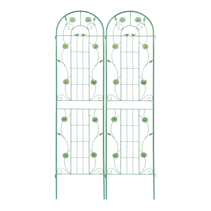 Arche de jardin en métal avec plante grimpante à largeur réglable, H 86,7 po x l 40 po x P 4 po, Vert