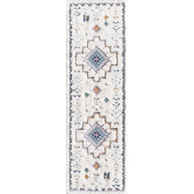 Tapis à poil long Crown, Tapis de couloir 2 pi 7 po x 8 pi
