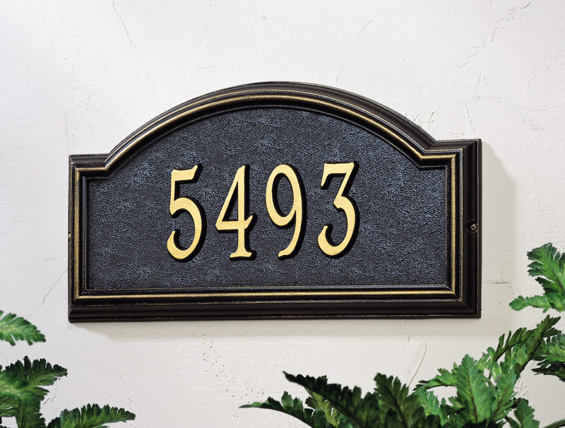 Providence Arch 1-Line Wall Address Plaque, Yes