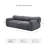 Pebble 87" Deep Seat Upholstered Sectional, High-Resilience Foam Curved Arm Italian Modern Sofa, Seats 2 for Living Room-129201183-129201187