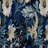 Blue Scrollwork Swirls Victorian Pattern - Floral Curtain - Velvet Room darkening - 1 panel-95458272