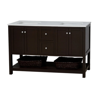 Binne 60'' Double Bathroom Vanity with Top