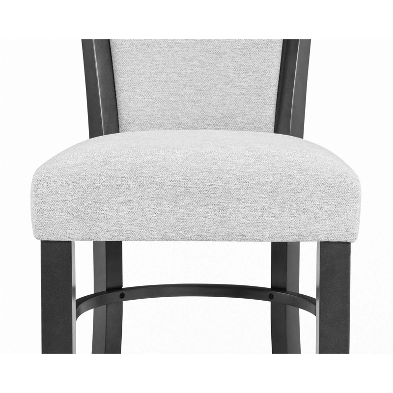Chaise d'appoint 2 pièces à hauteur de comptoir, Gris clair