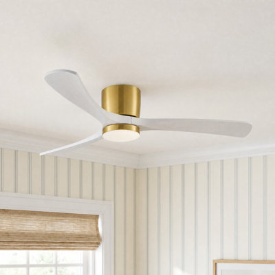 52" Modern Farmhouse Dimmable Ceiling Fan with LED Lights and Remote Control