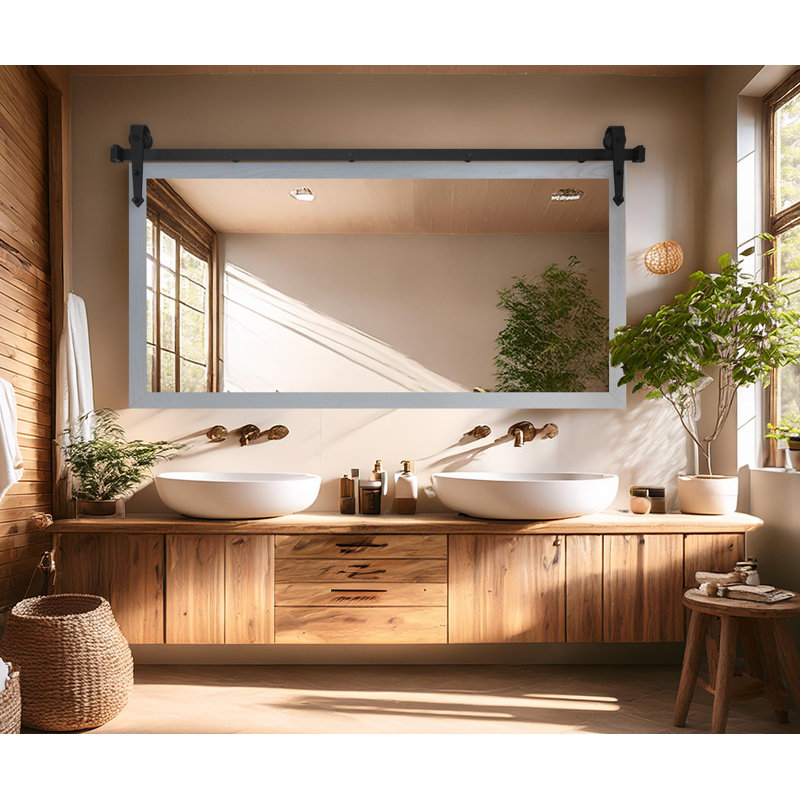 Miroir Gracie Oaks, 33 po x 52 po, Gris