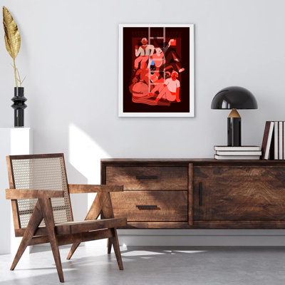 «Good Good Art What What Climbing Out of» par Corey Wash - impression en édition limitée - cadre en bois massif