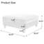 Mordecai 97Cm Wide Square Footstool Ottoman-1419231489