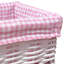 White Wicker Storage Basket with Lining - 24x18x12cm-480248334