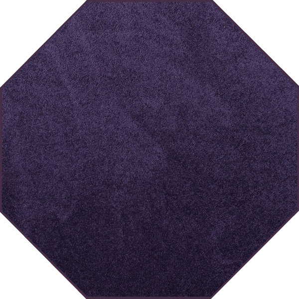 Ebern Designs Solid Color Octagon Shape Area Rugs Purple Octagon | Wayfair