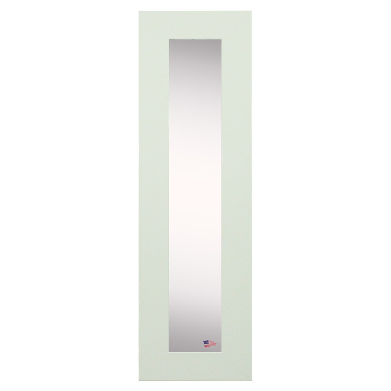 Billie-Rae Flat Wall Mirror, 32.5" H x 11.5" W, White