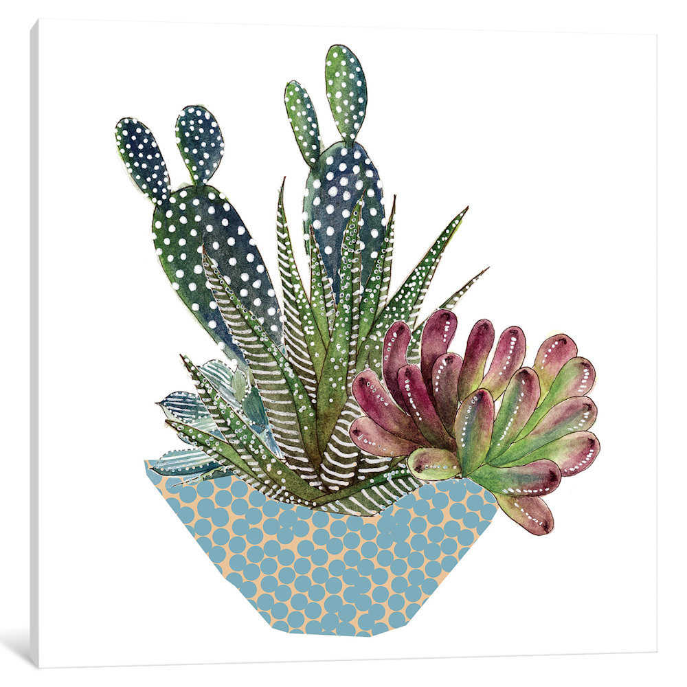 " Cactus Arrangement I " by Melissa Wang East Urban Home 