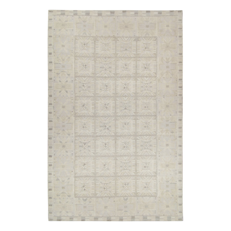 Scandinavian Wool Geometric Area Rug, Rectangle 8' x 10'