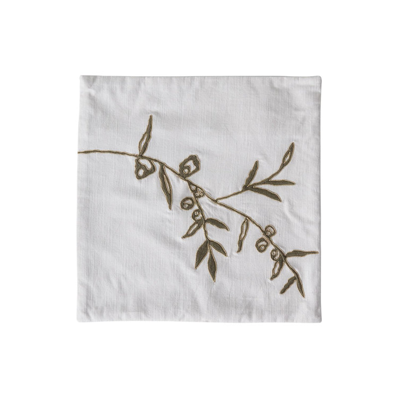 Embroidered Pillow Cover