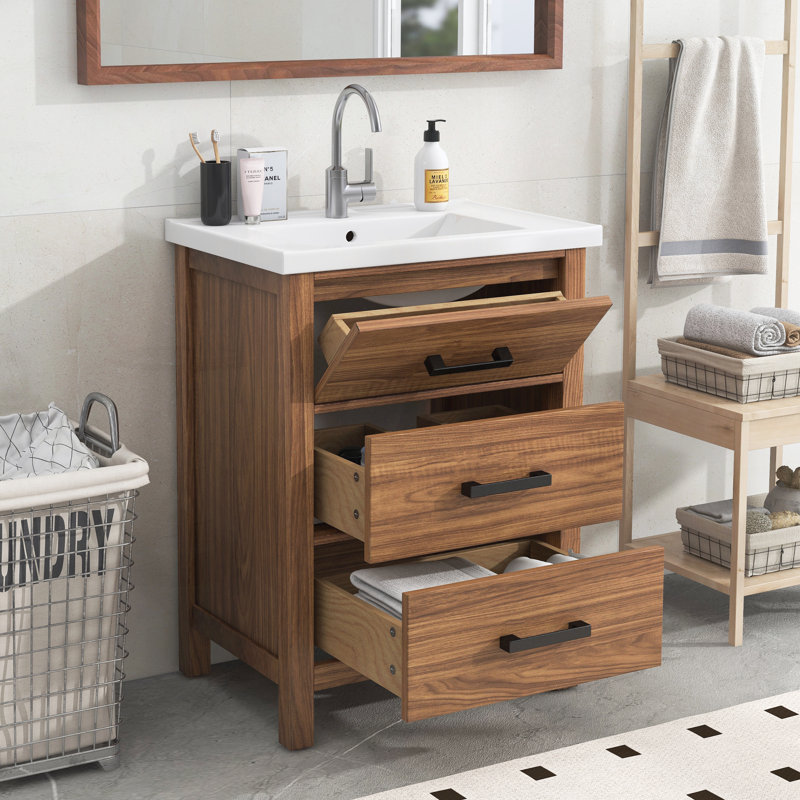 Meuble-lavabo 24 po avec lavabo en céramique