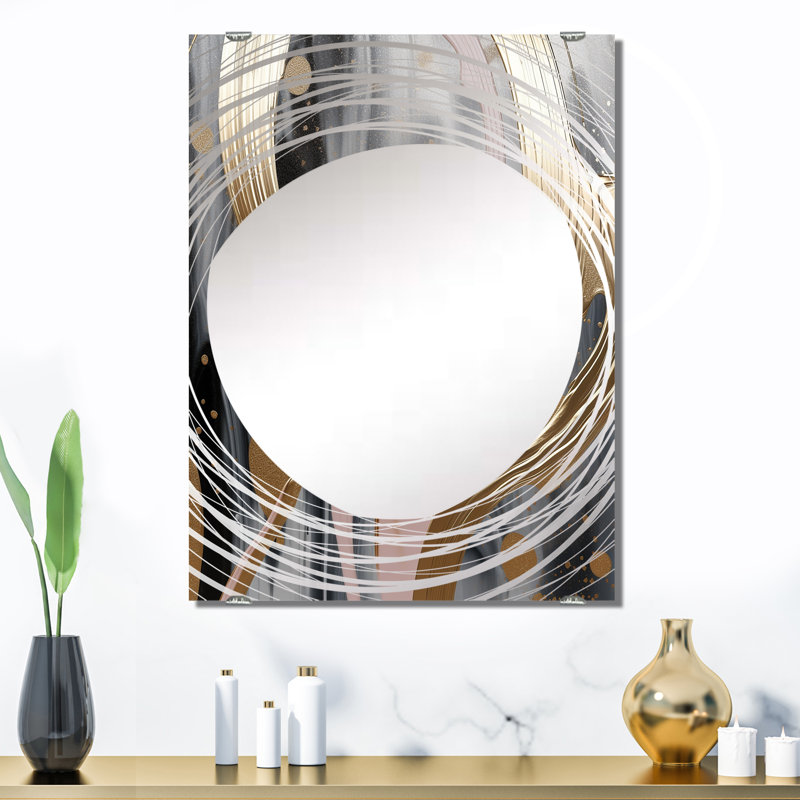 Hardison - Décoration murale miroir formes abstraites MIR137789, 32 po x 24 po