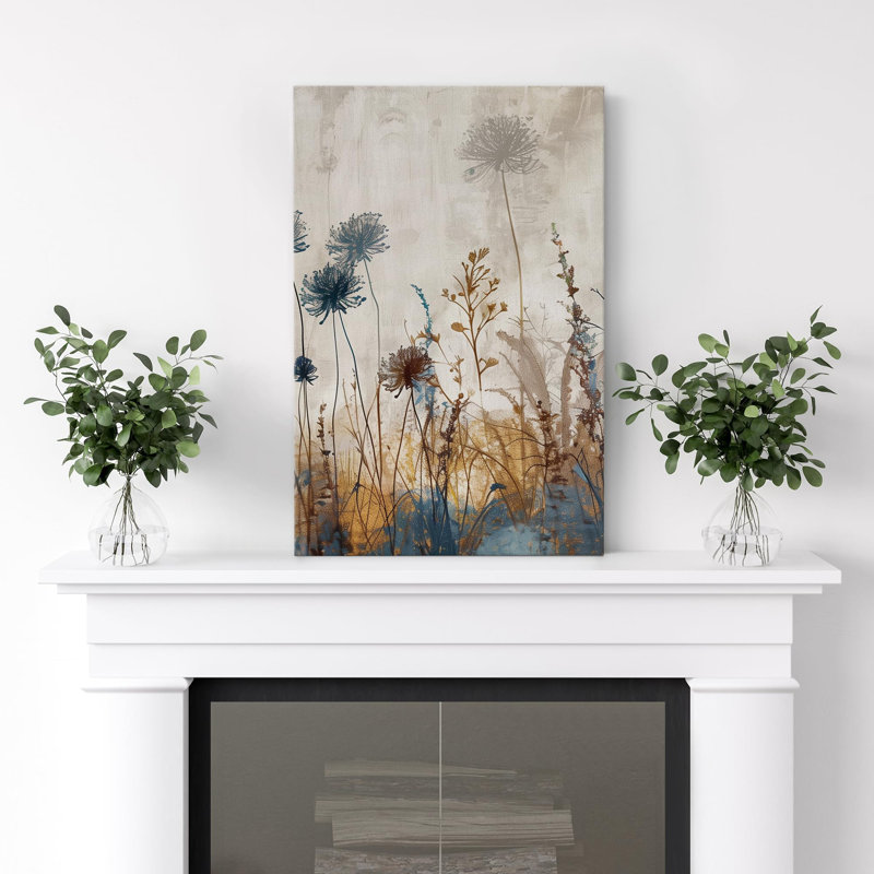 Paysage rustique «Mysterious Veiled Squelon Moody Dark Art Modern Art Work Decor», H 18 po x l 12 po, Toile tendue