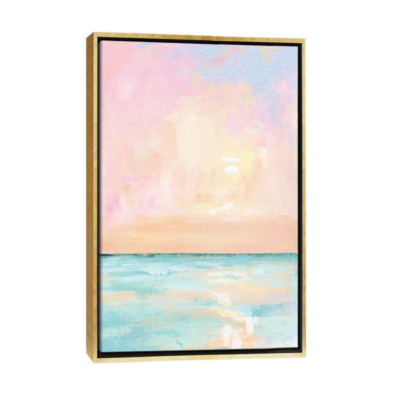 «Pastel Florida Sunset», reproduction d'art sur toile encadrée, H 48 po x l 32 po, Reproduction encadrée sans toile tendue