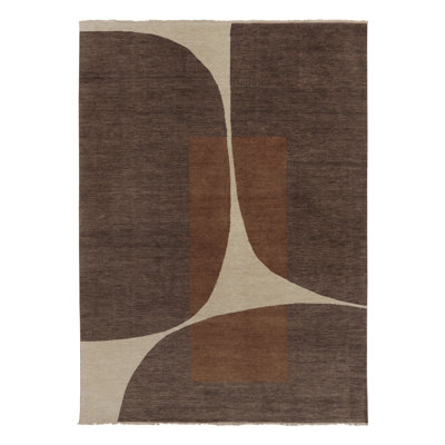 Modern One-of-a-Kind 9'0X12'0 Hand Knotted Area Rug