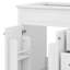 Meuble-lavabo 58 po sans lavabo, 3 tiroirs et 4 portes à fermeture en douceur, pieds en bois massif et armoire autoportante