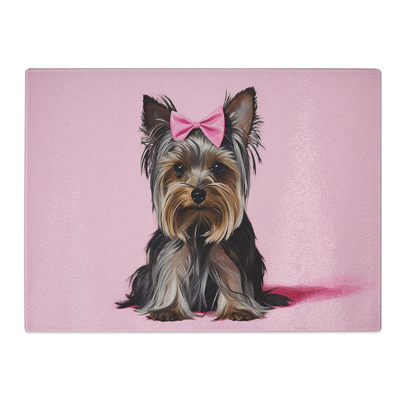 Yorkshire Terrier Minimalism No.3  Glass Chopping Board