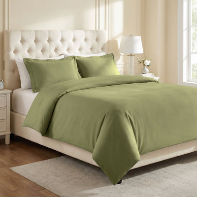 Ensemble de housse de couette en mélange de coton et polyester à densité de tissage 1200 fils 3 pièces