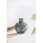 Vase décoratif bleu et brun 9,4 x 9,4 x 11 po