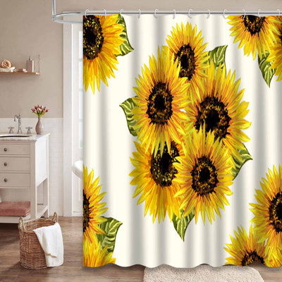 Rideau de douche imperméable avec 12 crochets SunfolkVibe
