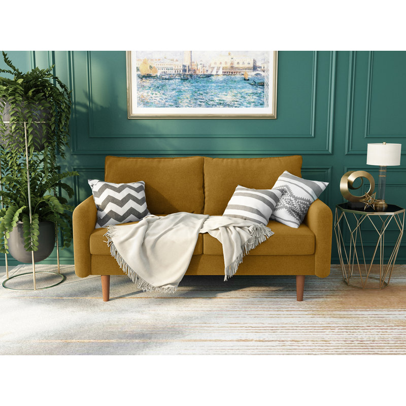 Morrone 57.8'' Velvet Loveseat, Ginger Velvet