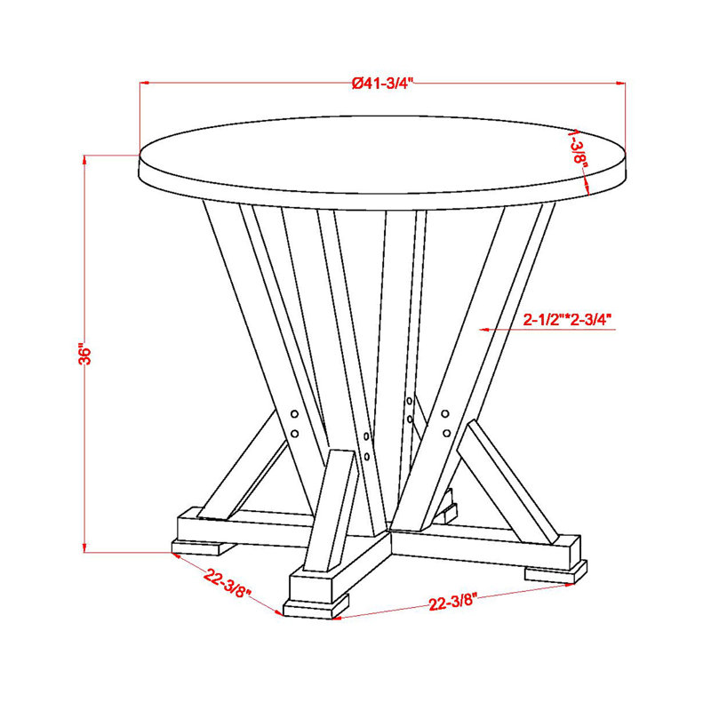 Siga Oak Round Solid Wood Dining Table