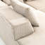 Compresseur modulaire à 5 places en velours côtelé, sans assemblage, siège moelleux, rembourrage en éponge haute densité, pour la vie principale avec velours côtelé beige, modulaire, pièce