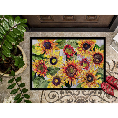 Tetonia Non-Slip Floral Indoor Doormat