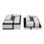 Boîtes de rangement décoratives en résine, bois et tissu non tissé - Organisateur polyvalent moderne pour espaces élégants, ensemble de 3