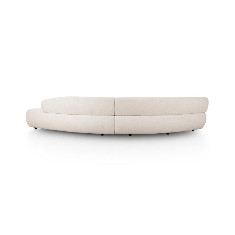 Belen 2Pc Sectional W/ LAFC-Thames Coal, Nomad Snow Polyester Blend, Left Hand Facing
