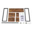Bibliothèque de bureau à 2 niveaux H 25,6 po x l 48,8 po Anthany
