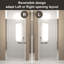 Porte de douche en verre trempé pivotant 36 po x 72 po avec demi-cadre en aluminium nickel brossé 1/4 po (6 mm) et film antidéflagrant-121412605