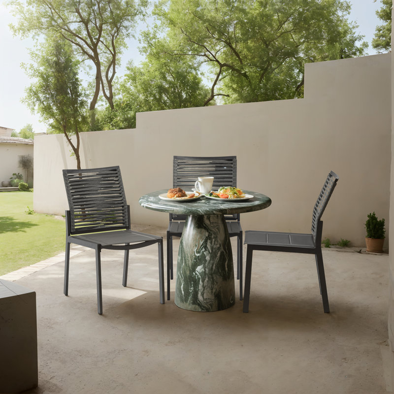 Table de salle à manger C béton, Vert, H 30 po x l 36 po x P 36 po