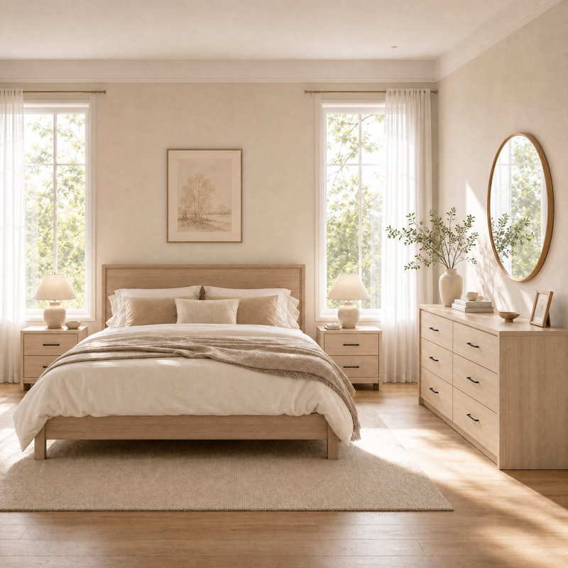 68.6cm W Bedside Table, Ivory White, Individual