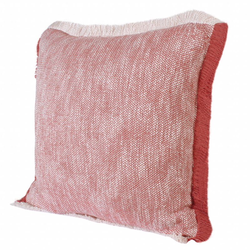Insert de coussin réversible , Rouge auburn / blanc