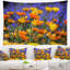 Tapisserie florale jaune et orange-28487737