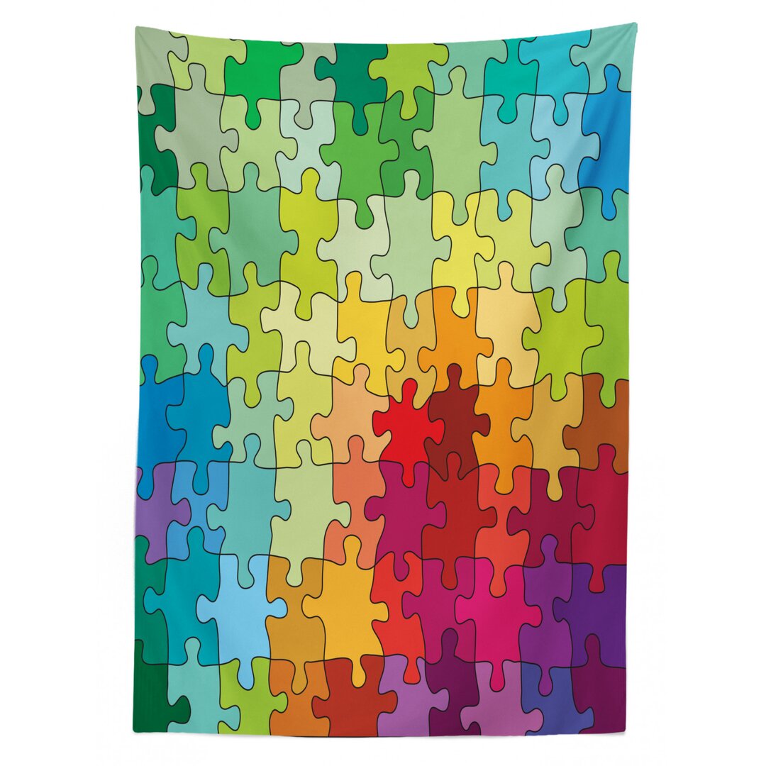 Tischdecke, Farbige Hobby Puzzle, Abstrakt, Mehrfarbig