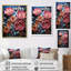 Tulipes néon, collage sur toile-249639084-249639085