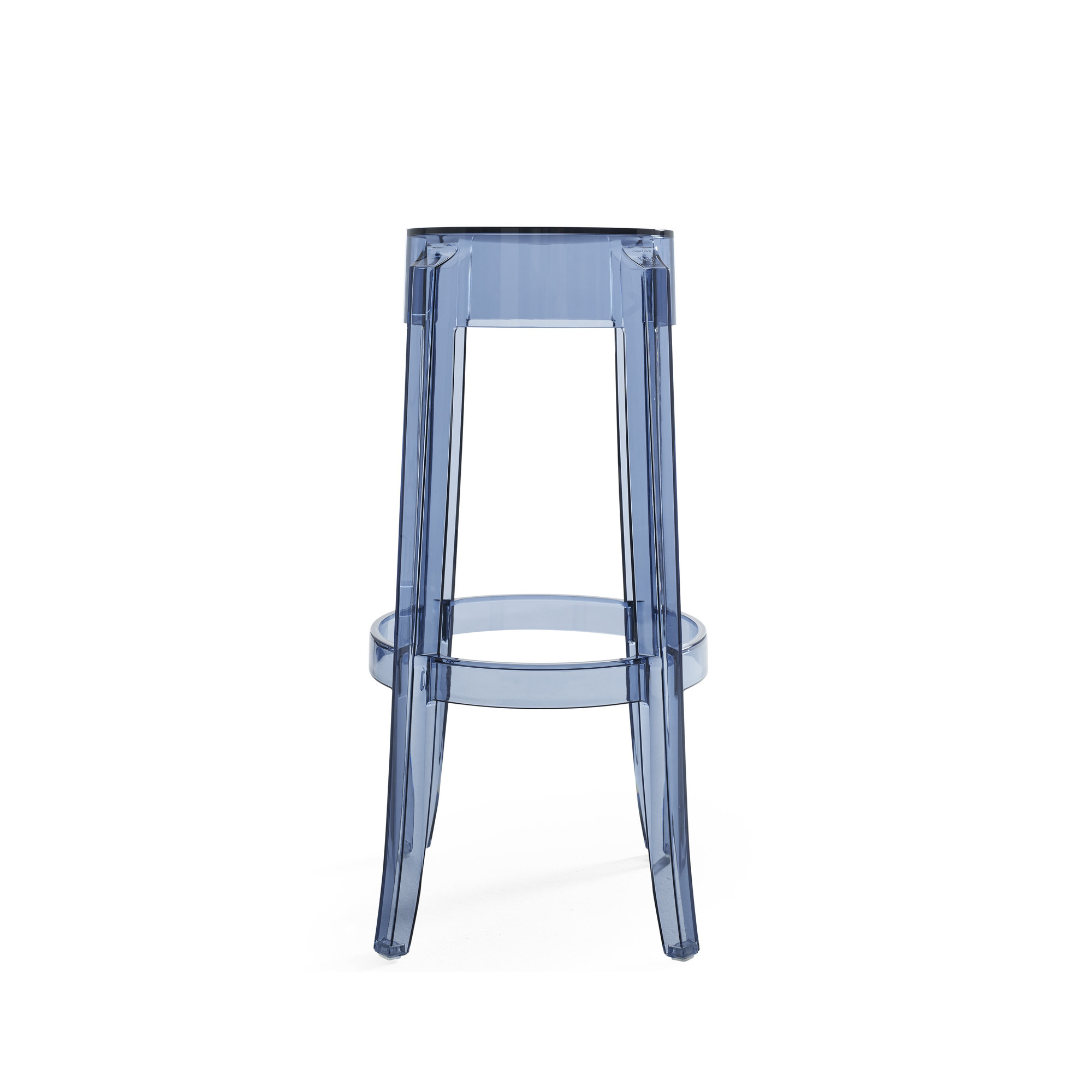 Charles Backless Outdoor Bar Stool, Powder, 29.53"