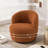 Upholstered Swivel Barrel Chair-2128978629