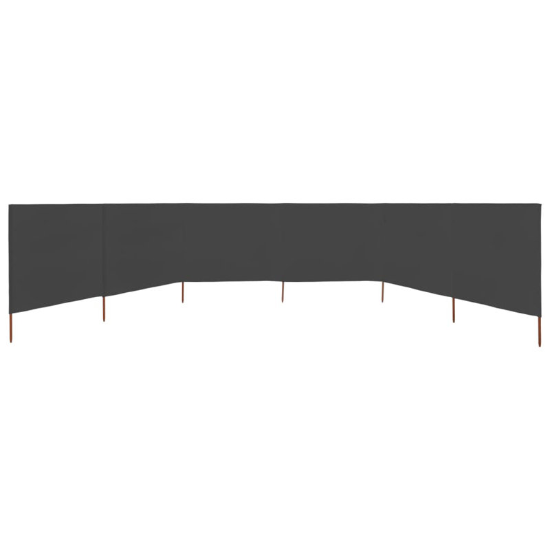 Kendry Solid Wood Folding Room Divider, 6, 31.5cm H x 314.96cm W x 3cm D, Grey