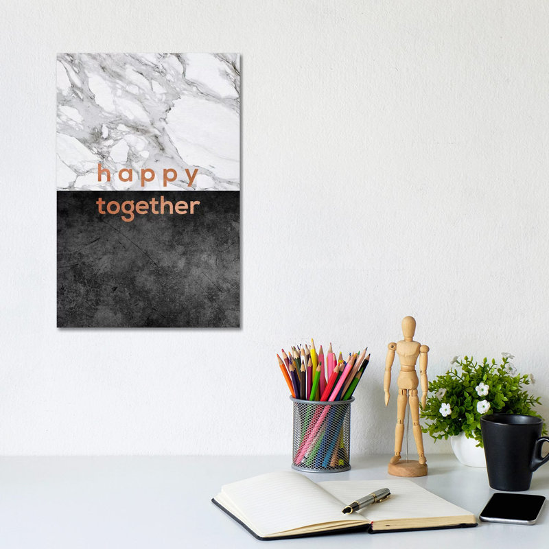 Happy Together Copper by Orara Studio - Wrapped Canvas Gallery-Wrapped Canvas Giclée, 20.32 cm H x 30.48 cm W