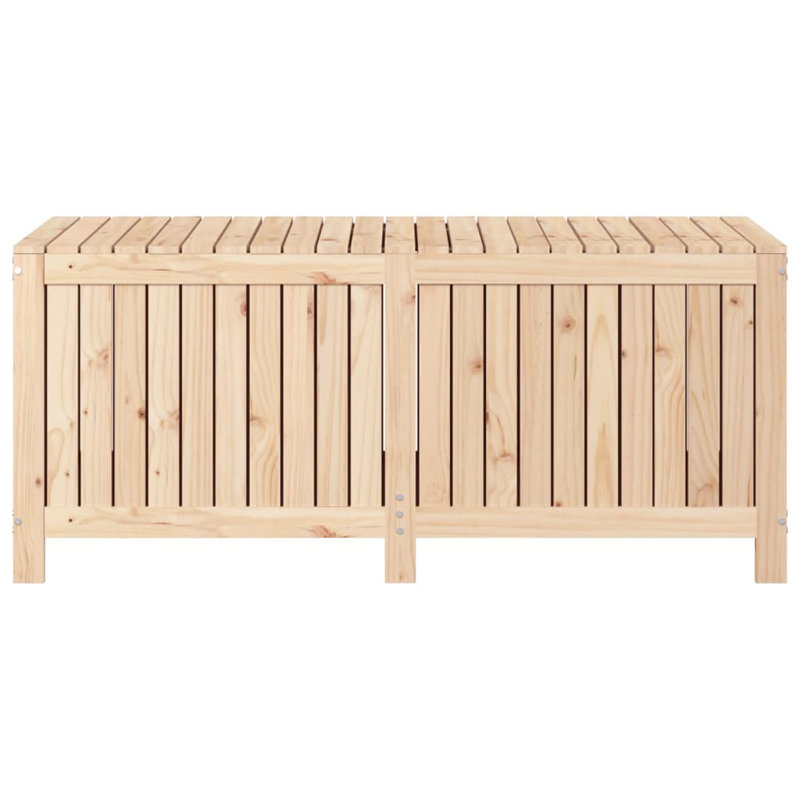 Rosalind Wheeler Chenard 147cm W 0L Pine Solid Wood Deck Box, Brown