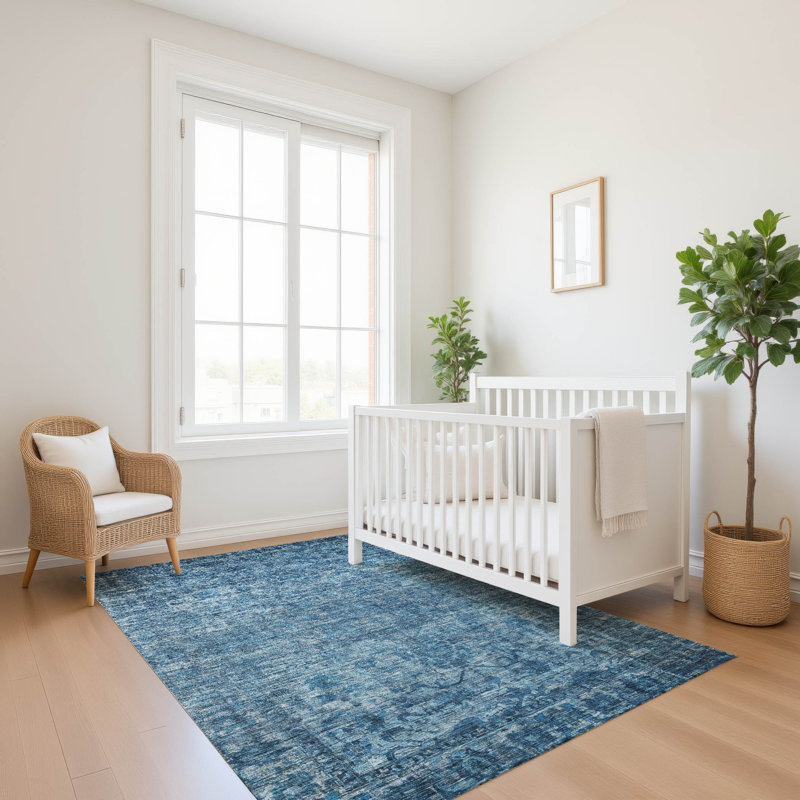 Premium Machine Washable Lubbers AMF1744 Global Rug, Rectangle 9' x 12'